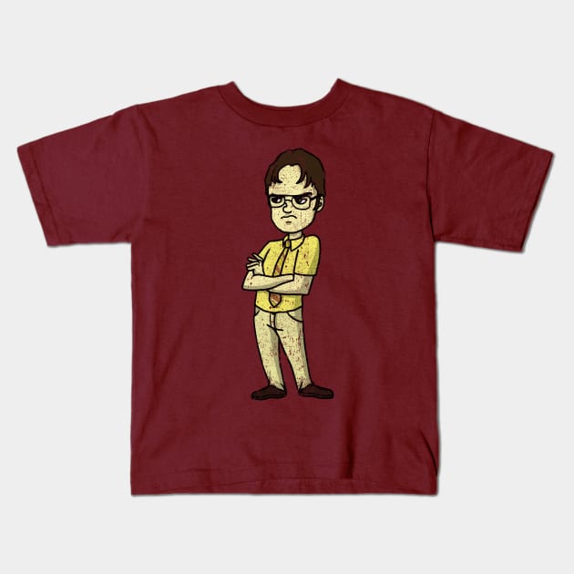 Dwight Kids T-Shirt by huckblade